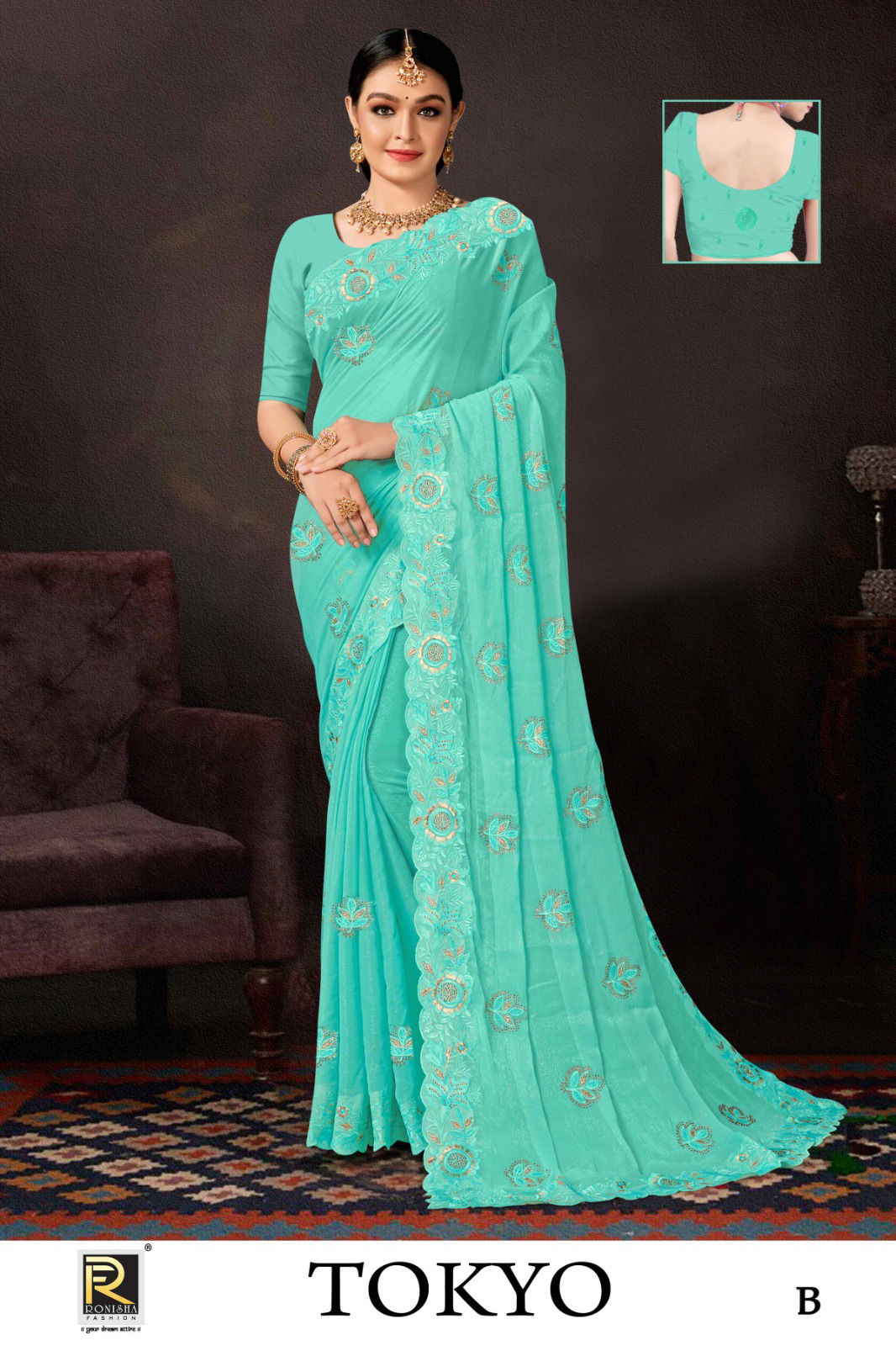 Ronisha Tokyo Designer Party Wear Sarees Catalog